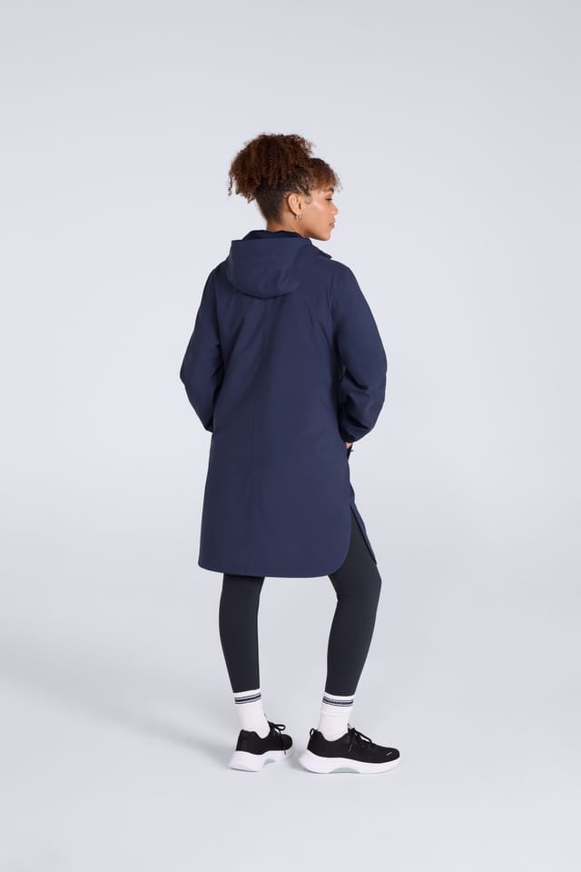 Animal Animal Women's 'Mistral' Long Waterproof Breathable Warm Full Zip Outdoor Jacket in Navy - 3