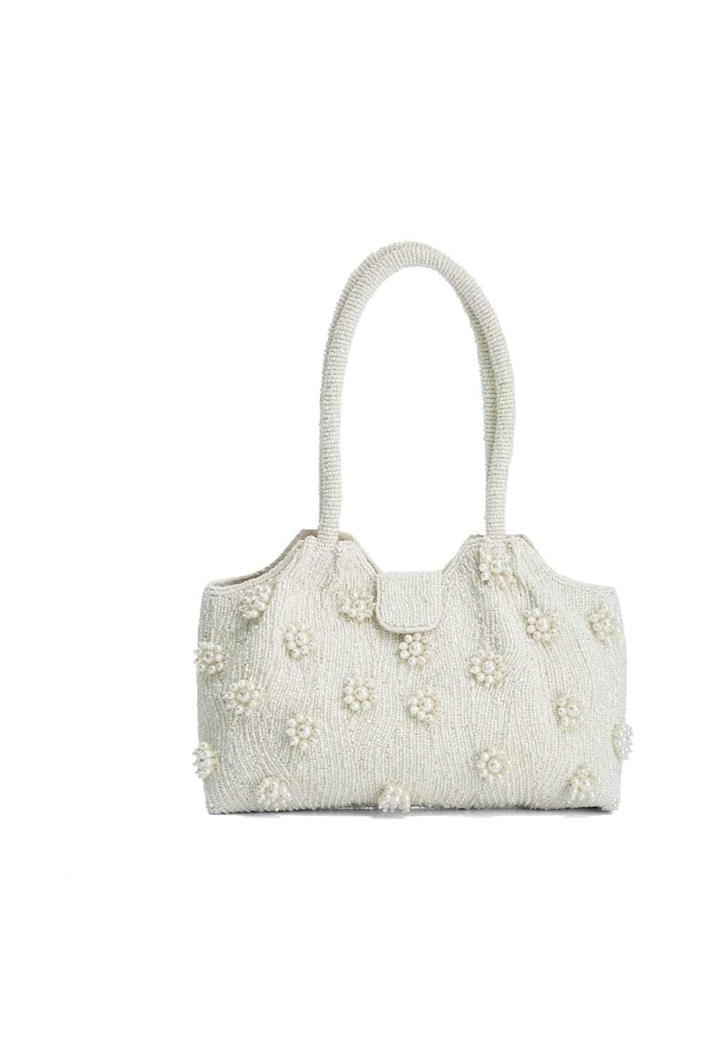 Dune London Dune London White 'Dunmore' Beaded Bag