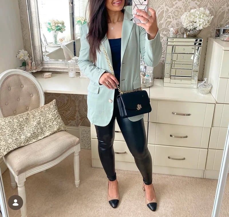 ASOS Design ASOS ladies size 10 light green jersey blazer. 121