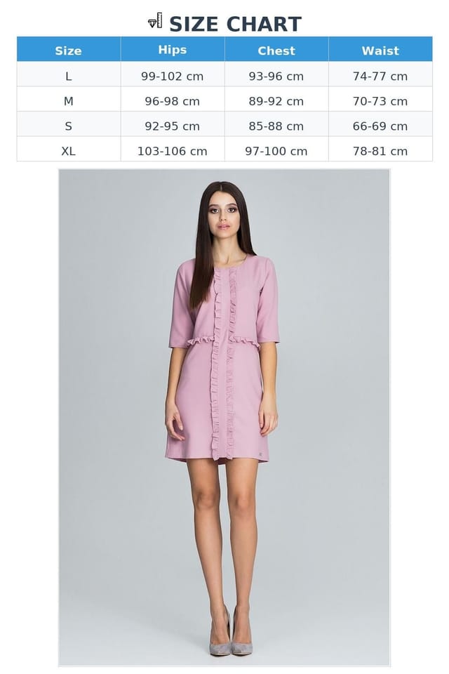Love Lace Love Lace Women's Elegant Ruffle 3/4 Sleeve Cocktail Dress in Pink - 3
