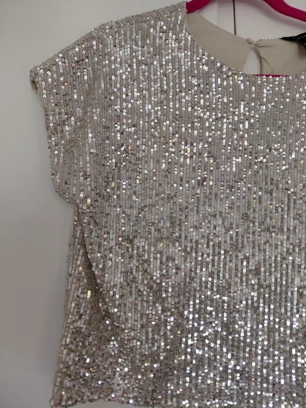 New Look New look Silver sequin sleeveless