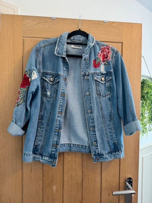 New Look Embroidered Denim Jacket