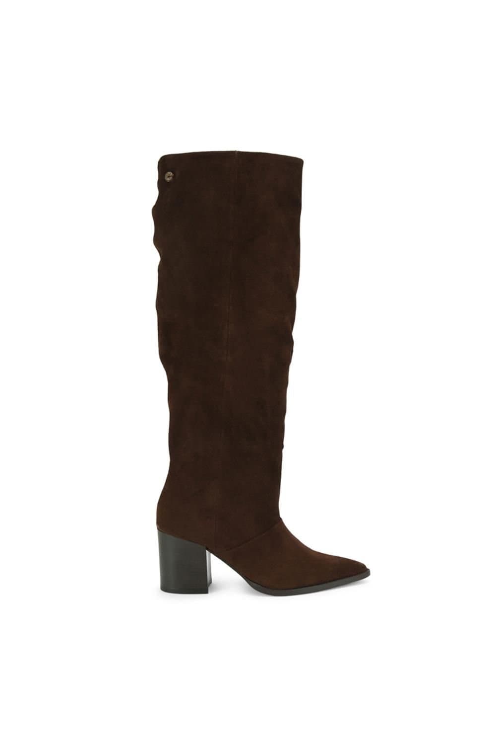 Carvela Carvela Women's 'Reina Knee' Suede Boots in Dark Brown