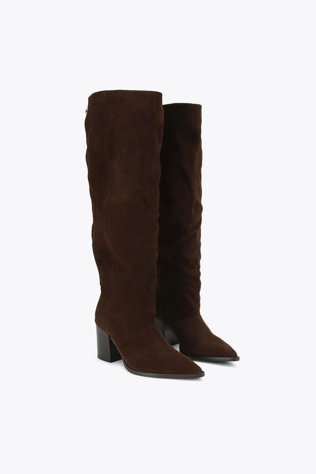 Carvela Carvela Women's 'Reina Knee' Suede Boots in Dark Brown - 2