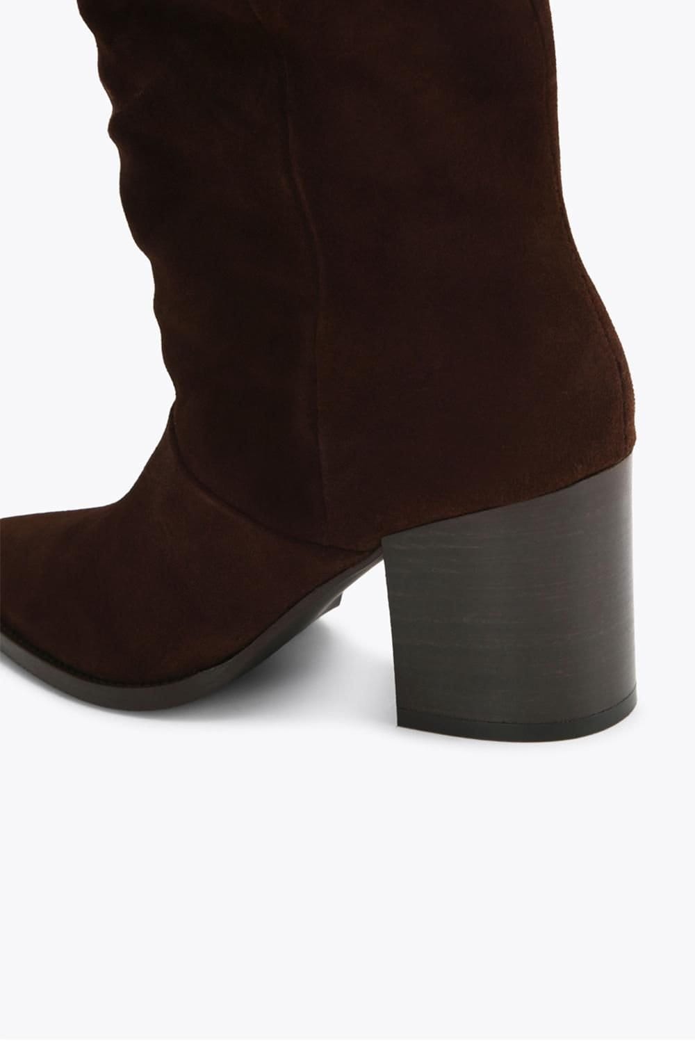 Carvela Carvela Women's 'Reina Knee' Suede Boots in Dark Brown - 4