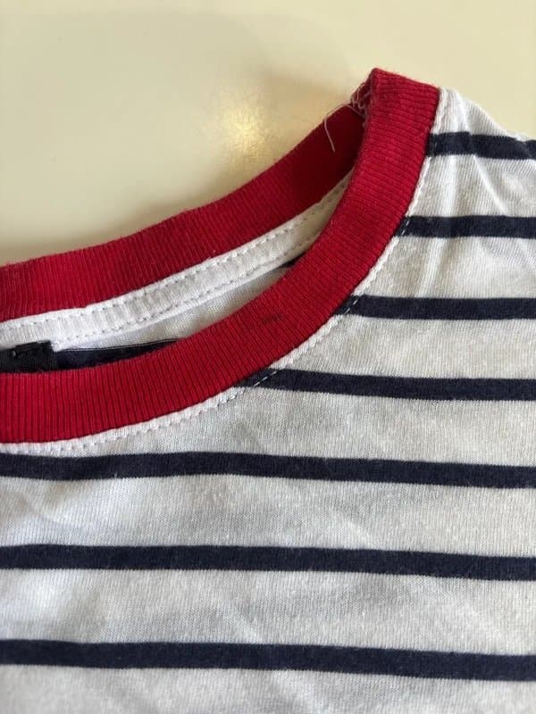 New Look Heart Detail Striped Cropped T-shirt