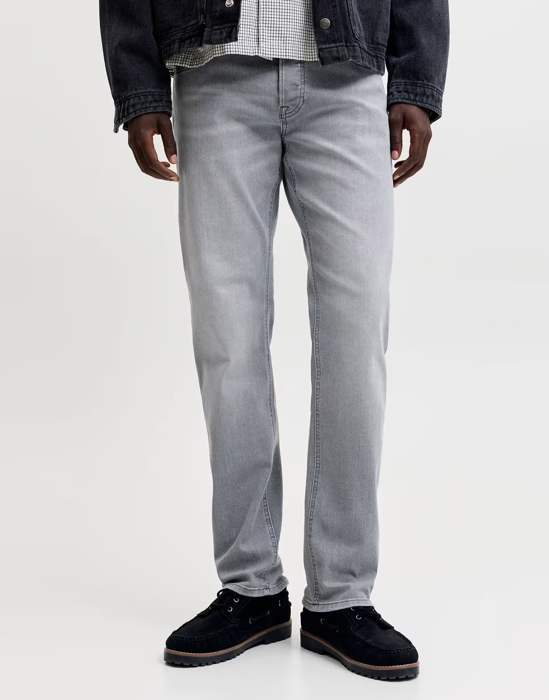ASOS Jack & Jones Tapered fit jeans in grey denim