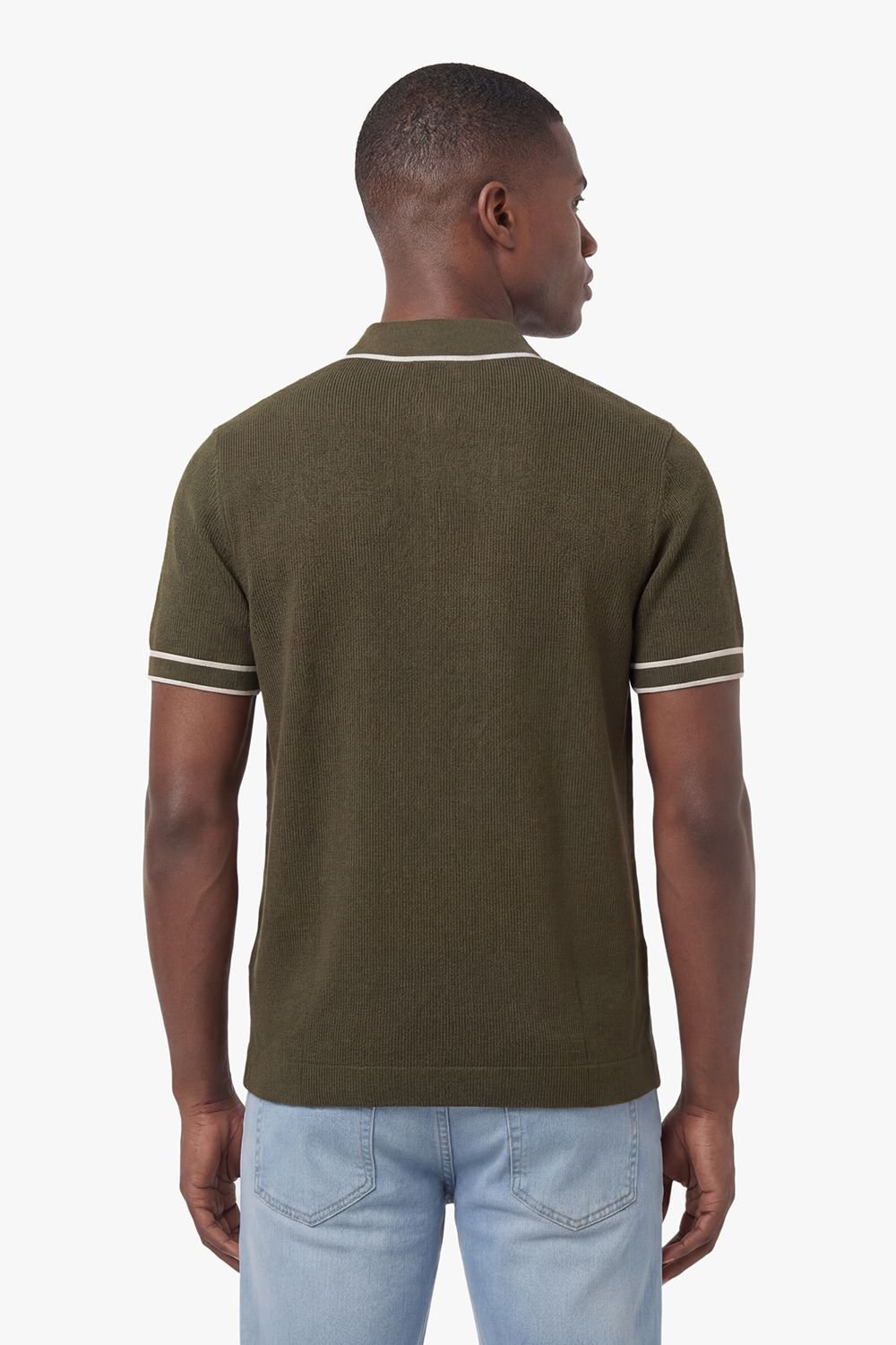 Luke 1977 Luke 1977 Men's Krakatoa Open Neck Polo in Khaki - 2