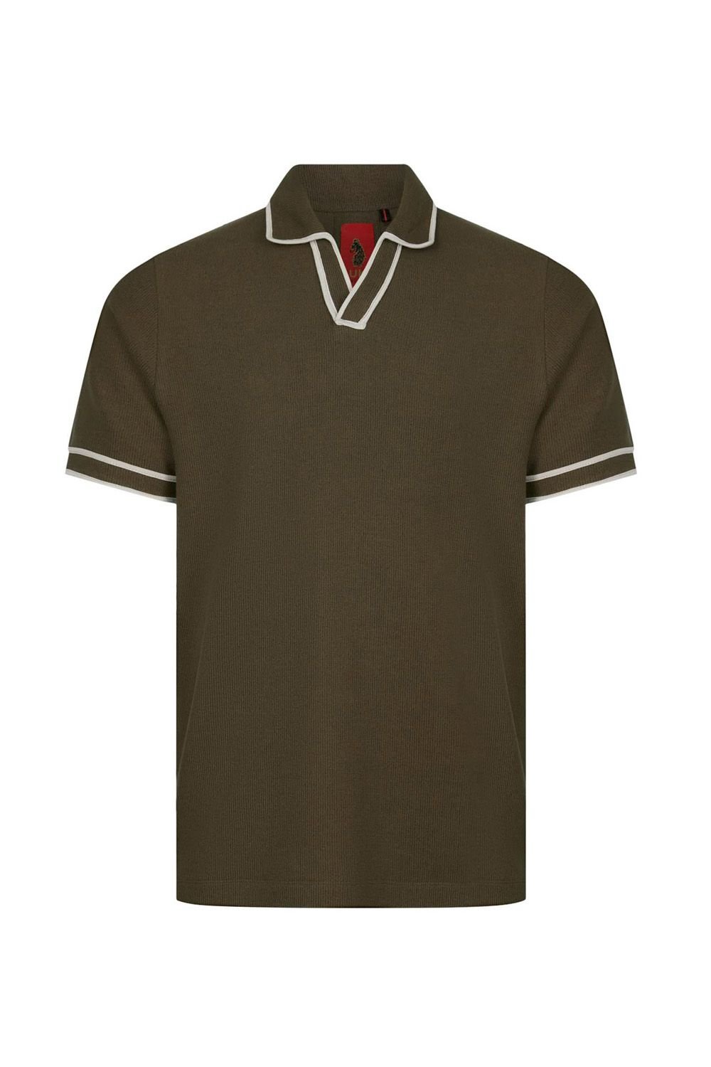 Luke 1977 Luke 1977 Men's Krakatoa Open Neck Polo in Khaki - 4