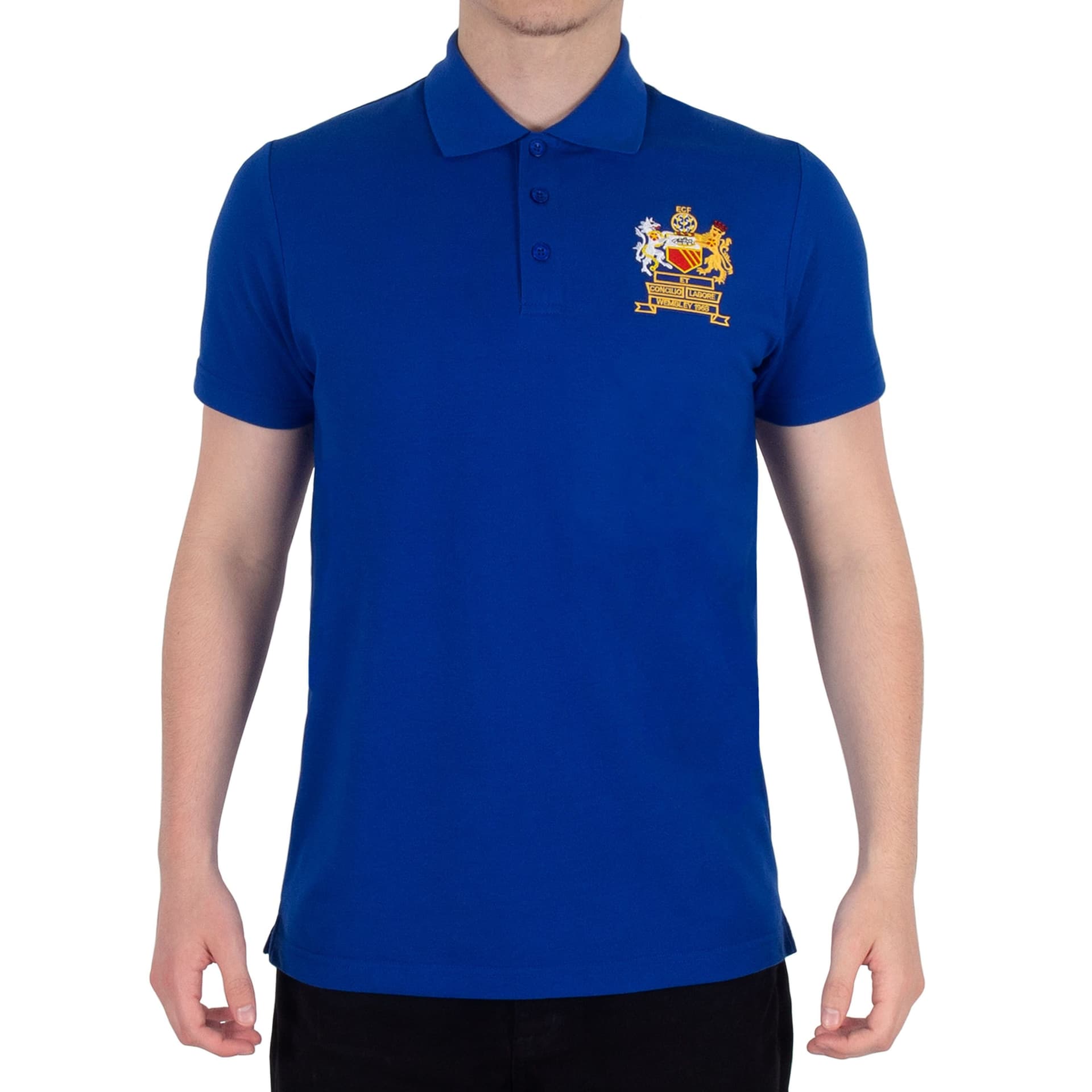 fan originals fan originals Men's Adults United 1968 European Colours Polo Shirt in Blue