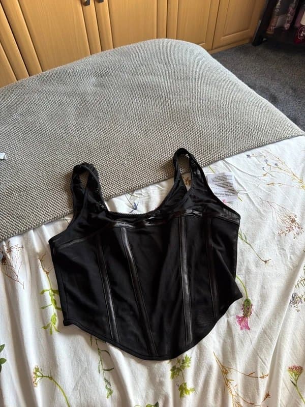 ASOS Sheer black corset top