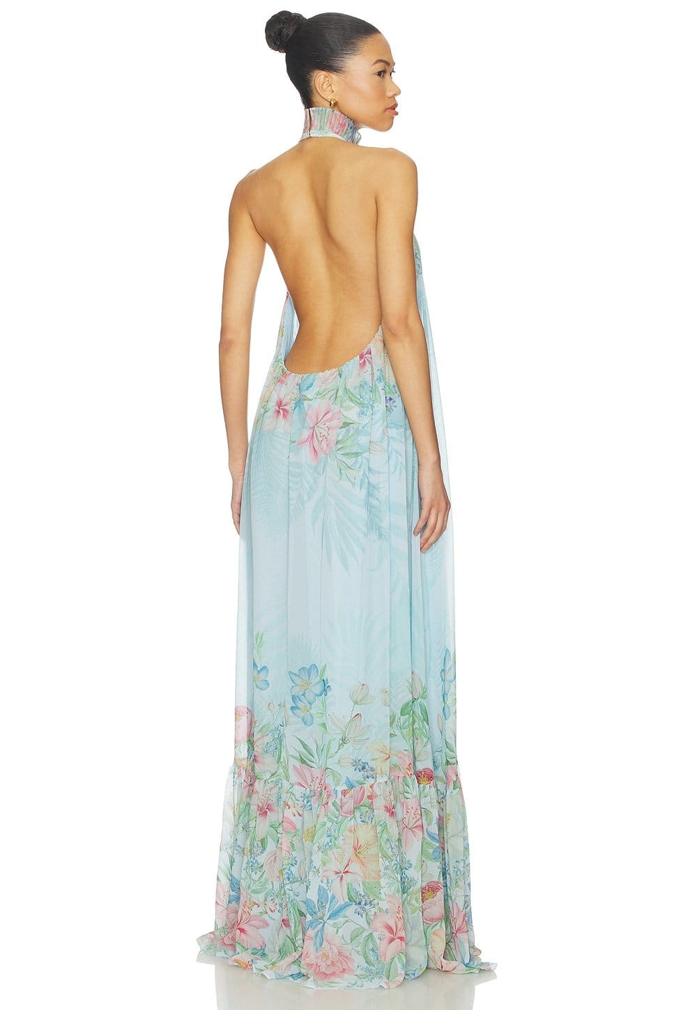 Revolve Bleu Fleur Tropicale Floral Maxi Dress