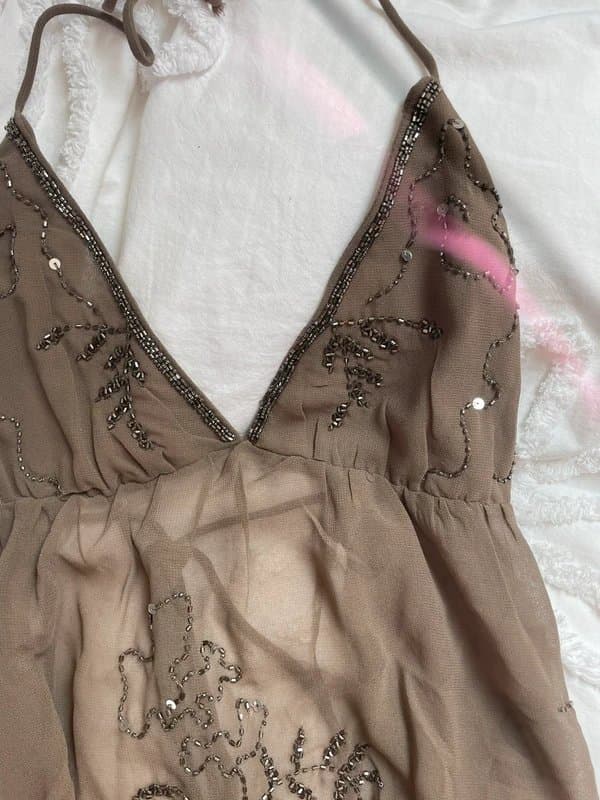 Bershka sequin embroidered top