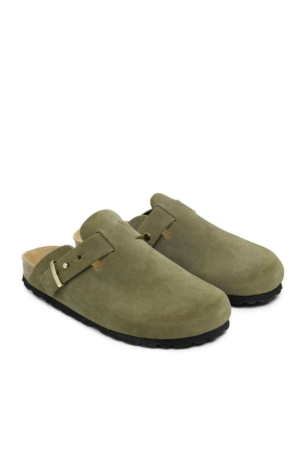 Celtic & Co Celtic & Co Women's Stud Buckle Strap Clog in Olive - 2