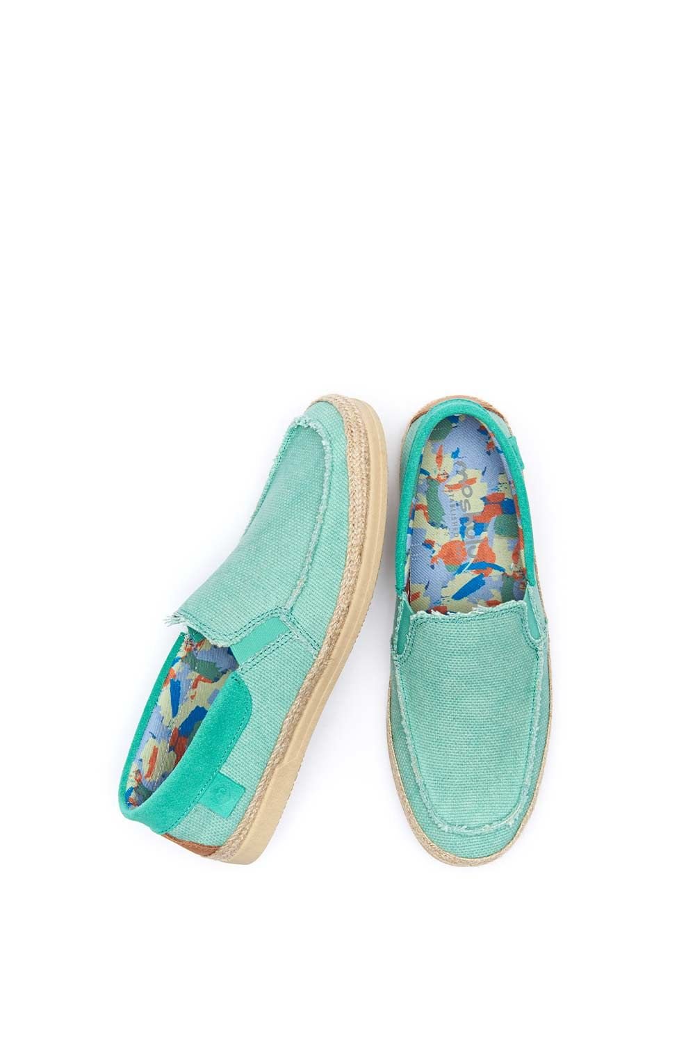 Moshulu Moshulu 'Weir' Men's Slip On Espadrille Shoes in Jade - 2