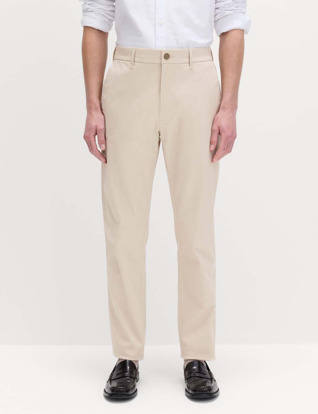 Marks & Spencer M&S Slim Fit Cotton Rich Stretch Chinos Light Buff