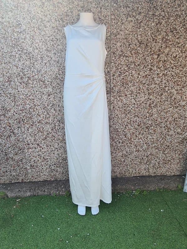 uoozee Uoozee Cream Ruched Waist Maxi Dress 2XL UK 20‑22 BNWT Sleeveless Occasion Wedding