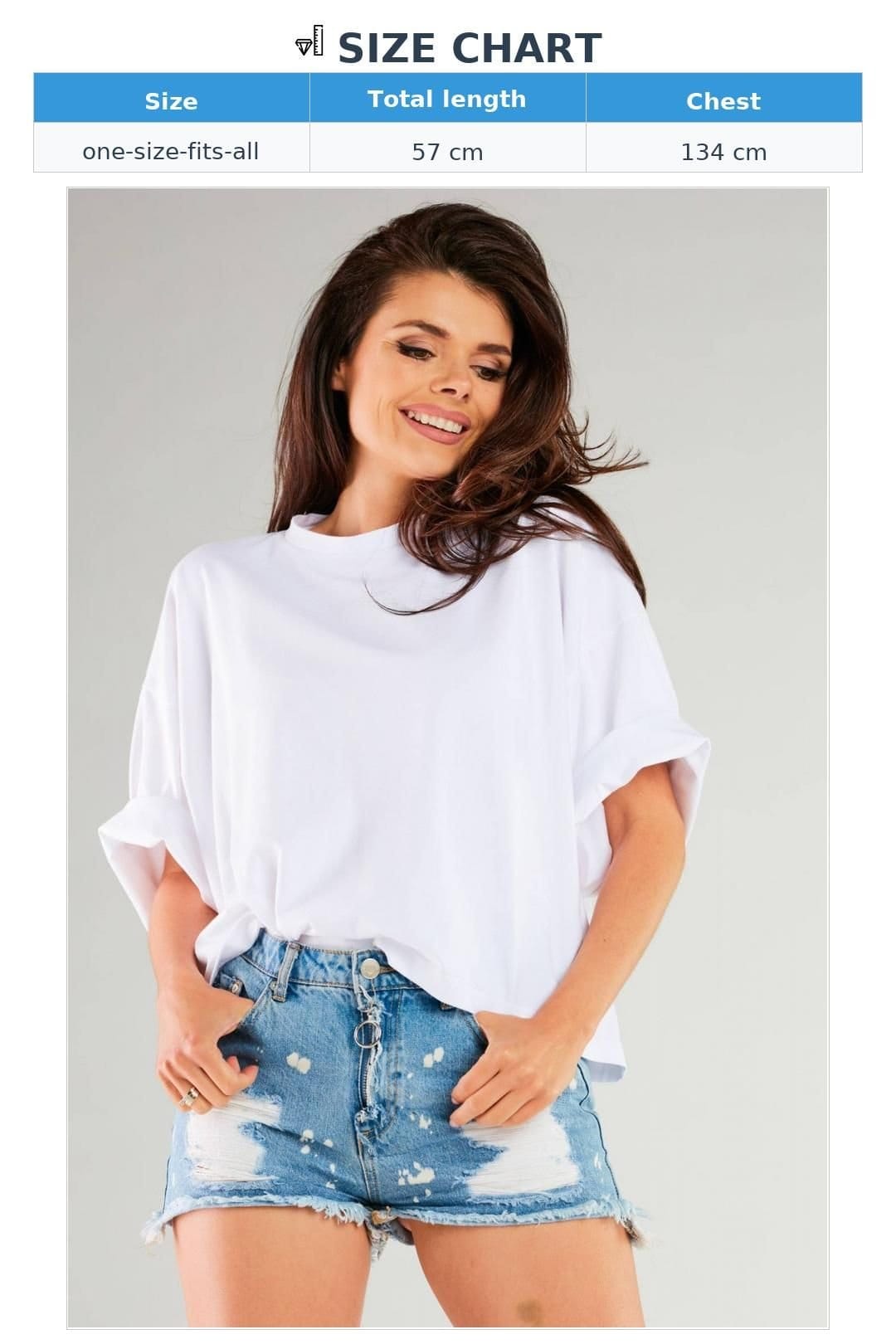 Love Lace Love Lace Women's Loose Wide Sleeve Round Blouse in White - 4