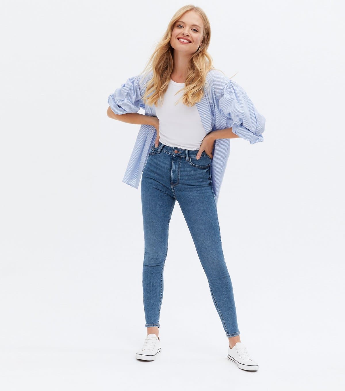 New Look Women's Blue Lift & Shape Jenna Skinny Jeans New Look