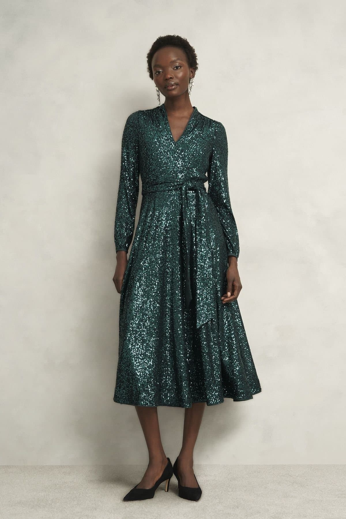 Hobbs London Hobbs London Women's Meadow Dress in Bottle Green