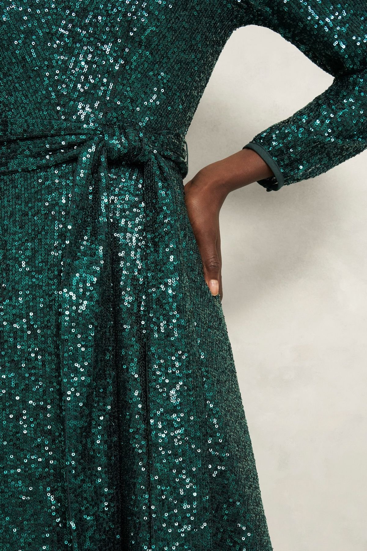 Hobbs London Hobbs London Women's Meadow Dress in Bottle Green - 3