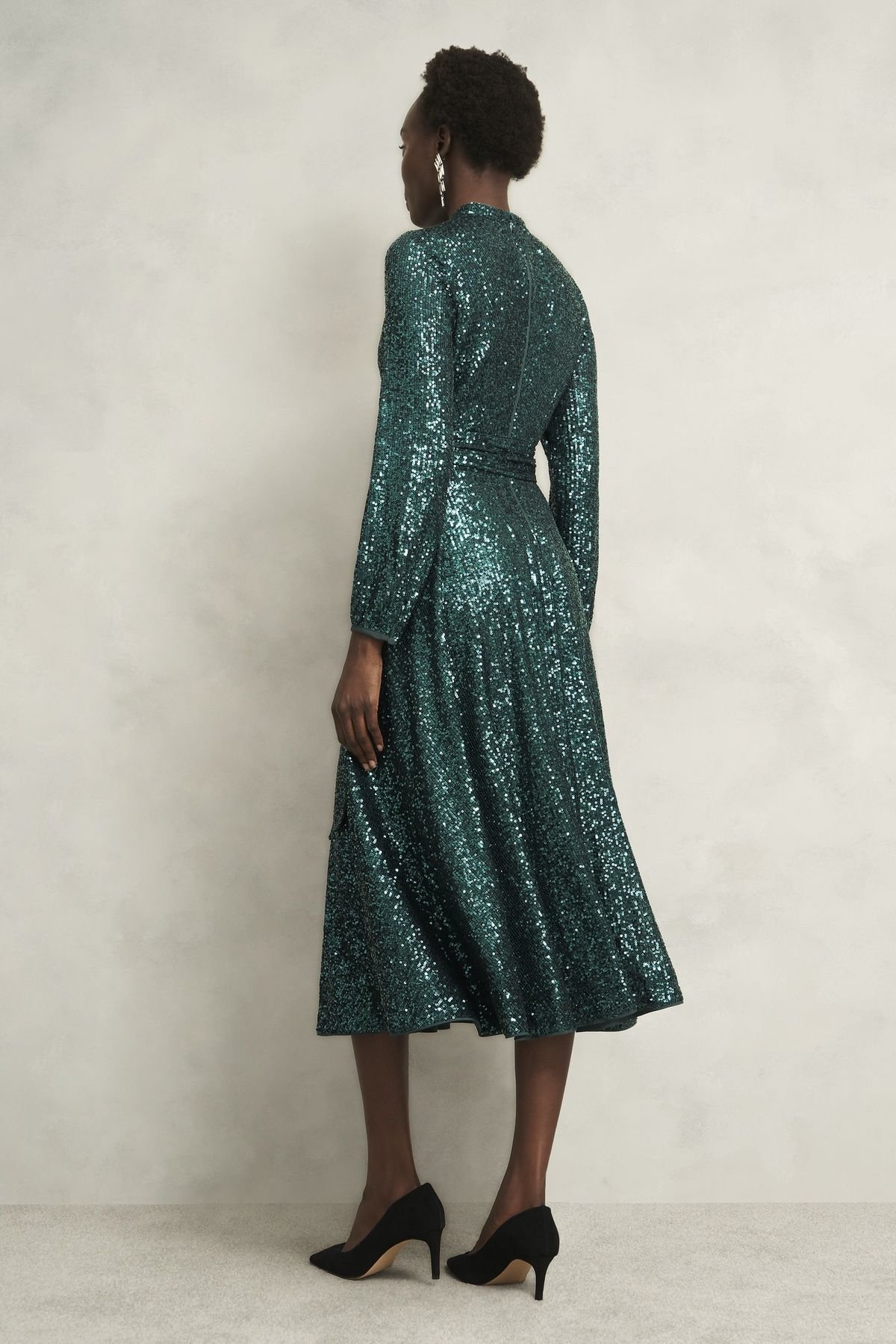 Hobbs London Hobbs London Women's Meadow Dress in Bottle Green - 4