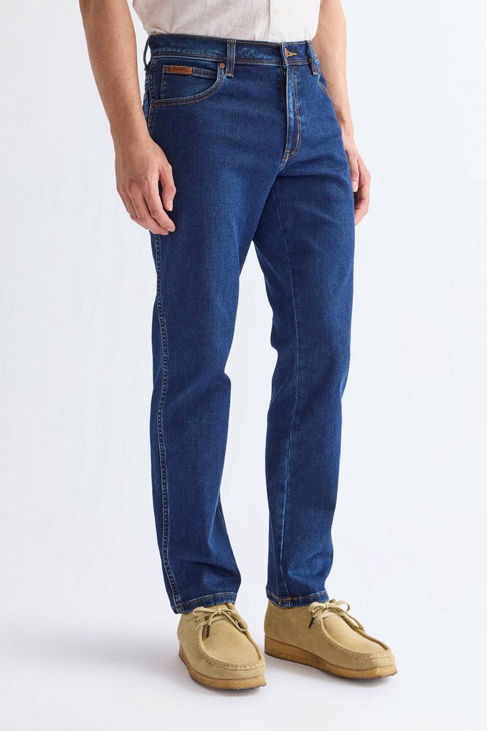 Wrangler Wrangler Men's Texas Regular Fit Jeans Dark Stone in Blue - 2