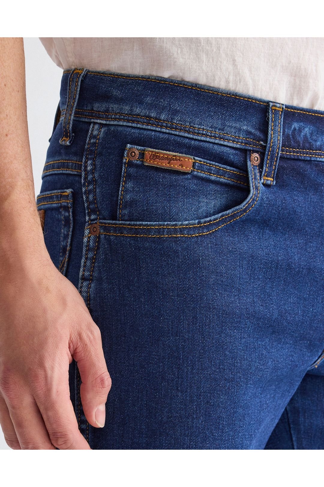 Wrangler Wrangler Men's Texas Regular Fit Jeans Dark Stone in Blue - 3