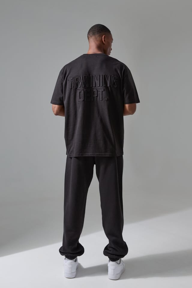 Training Dept. Training Dept. Men's Training Dept Oversized Embossed T-shirt in Black - 2