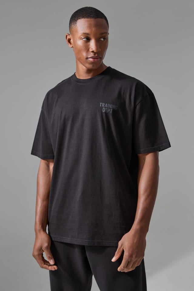 Training Dept. Training Dept. Men's Training Dept Oversized Embossed T-shirt in Black - 3