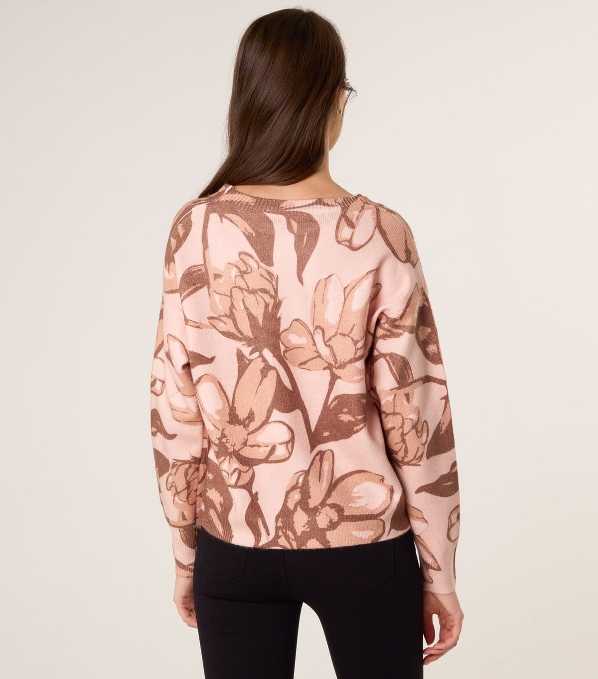 Blue Vanilla Women's Pink Embellished Floral Jumper Blue Vanilla New Look - 4