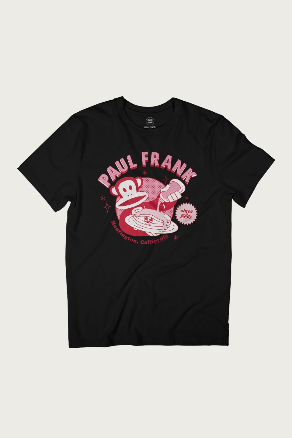 Paul Frank Paul Frank Men's Breakfast Diner Pancakes Julius The Monkey T-Shirt in Black - 2