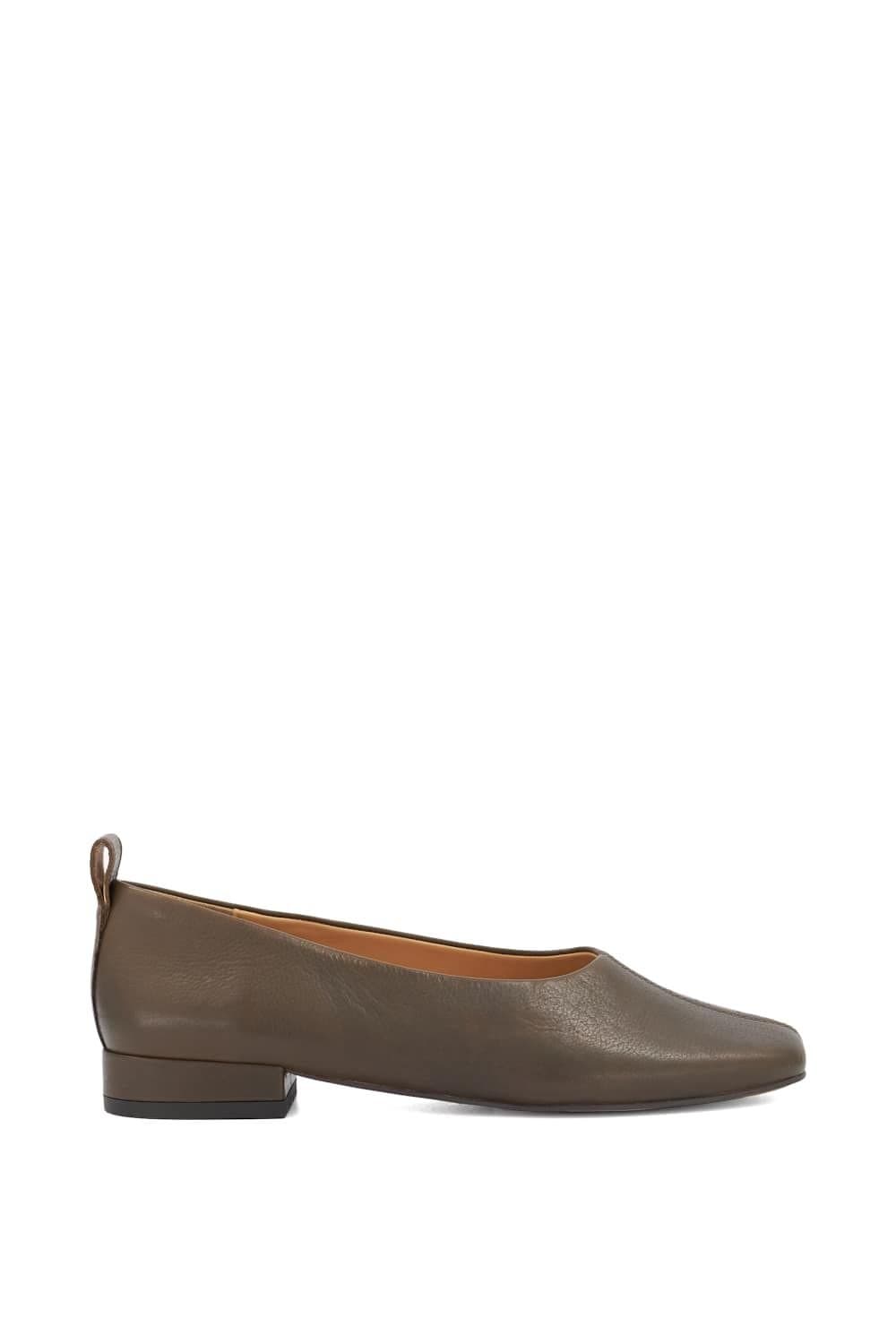 Dune London Dune London Women's 'Highmark' Leather Ballet Pumps in Green