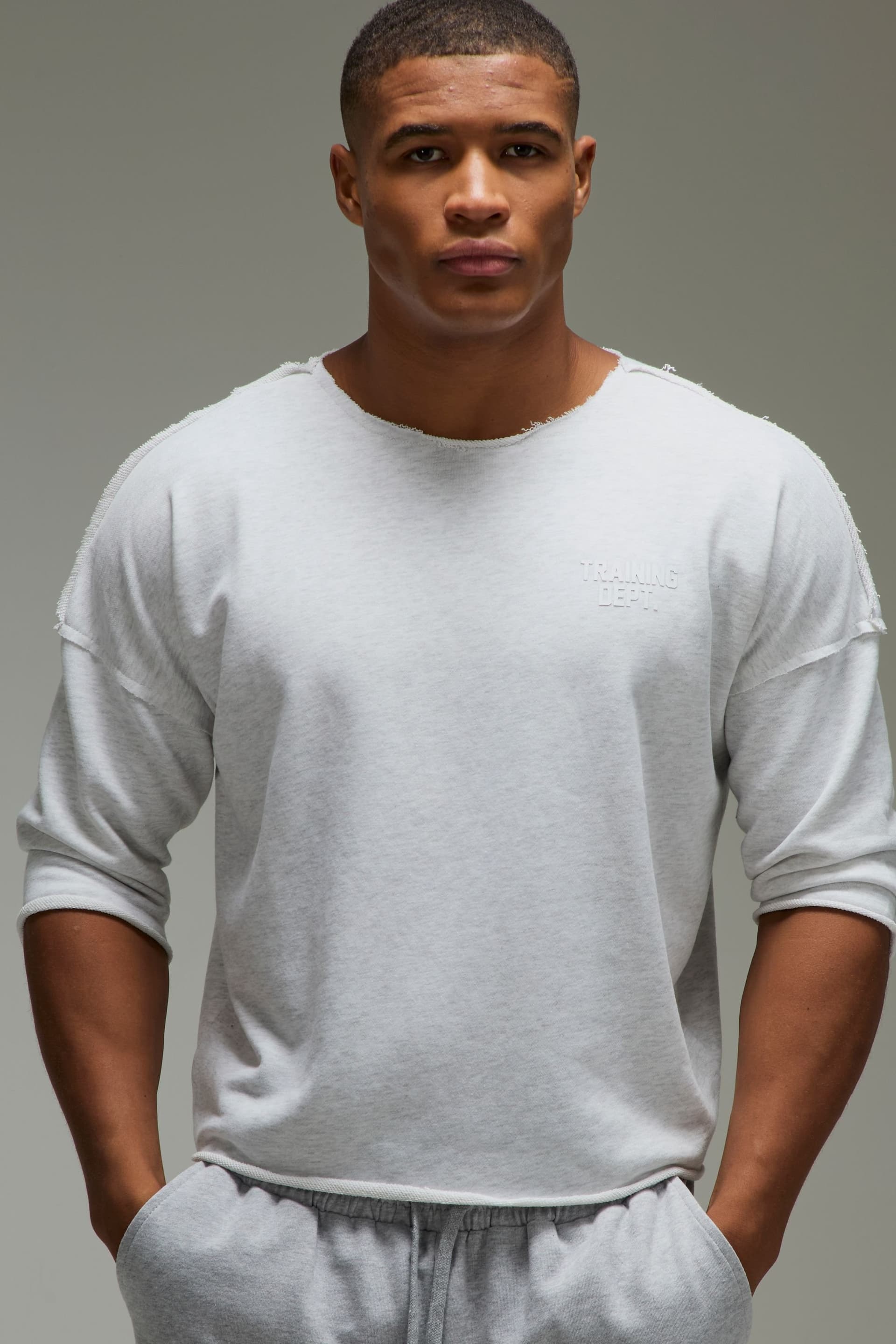 Training Dept. Training Dept. Men's Training Dept Loopback Oversized Rag Top in Grey Marl