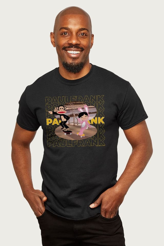 Paul Frank Paul Frank Men's Julius The Monkey & Bunny Skateboarding T-Shirt in Black - 2
