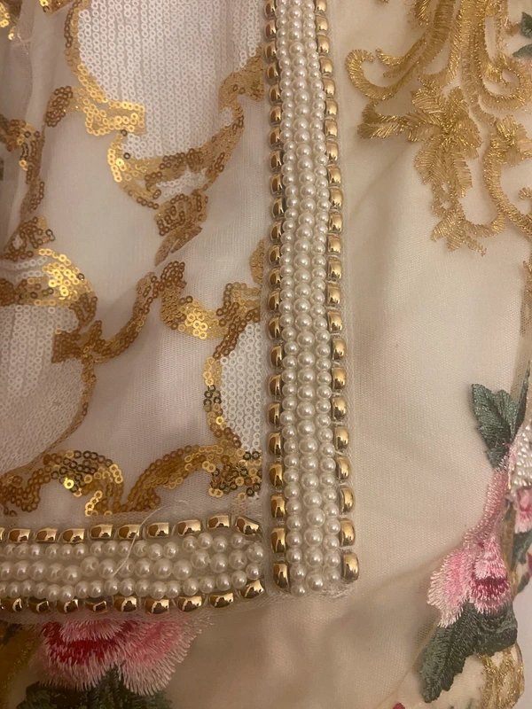 PrettyLittleThing PrettyLittleThing Embellished Pearl & Sequin Mini Dress – UK 10 – Brand New with Tags - 1