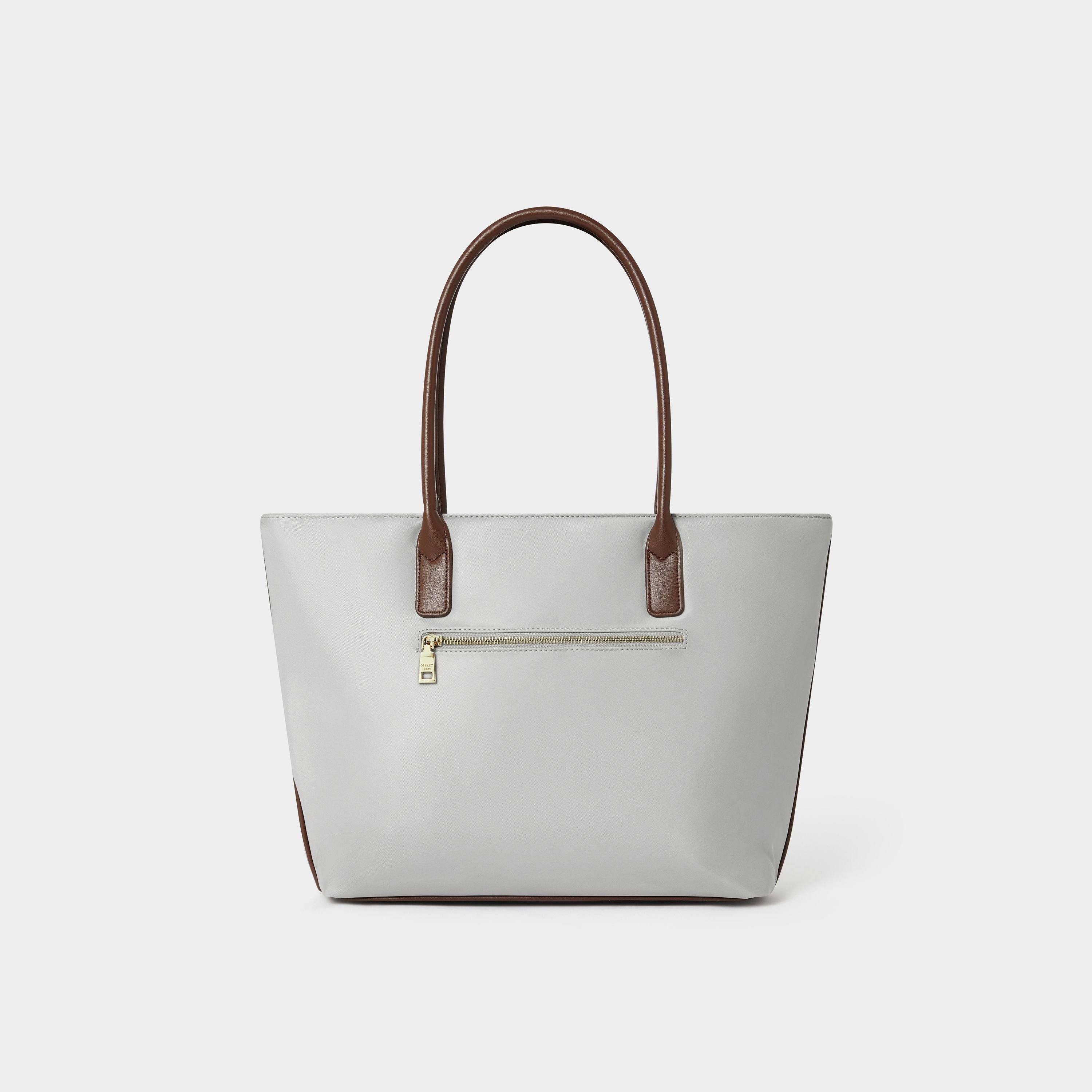 OSPREY LONDON OSPREY LONDON Women's The Voyage Nylon Tote Bag in Light Grey - 3