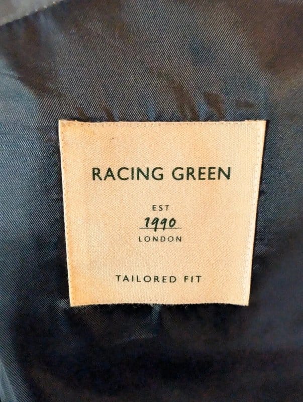 Racing Green Men's Racing Green Grey Tartan Check Tailored Fit Suit - 44R/34L - 1