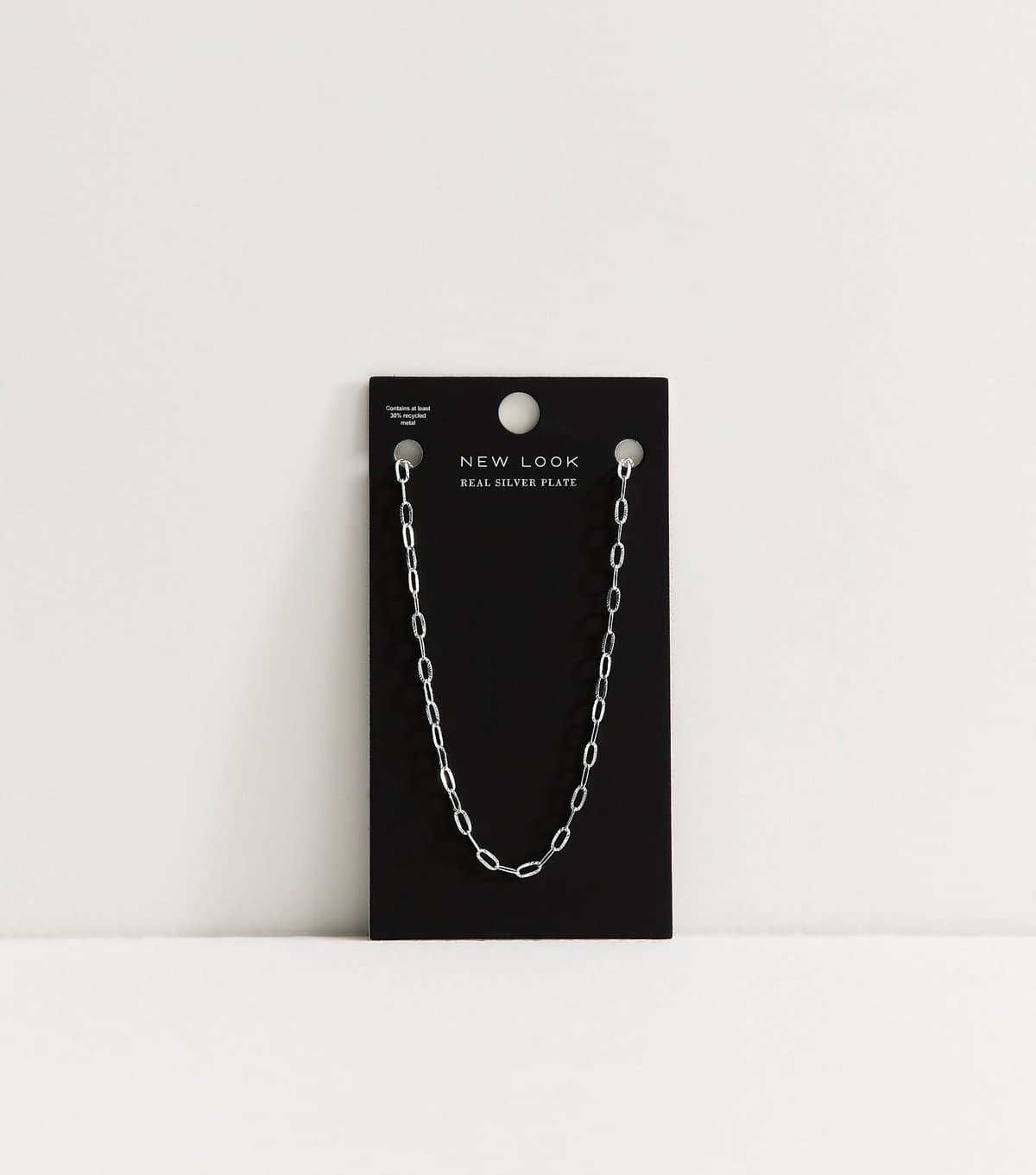 New Look Silver Plated Flat Chain Necklace New Look