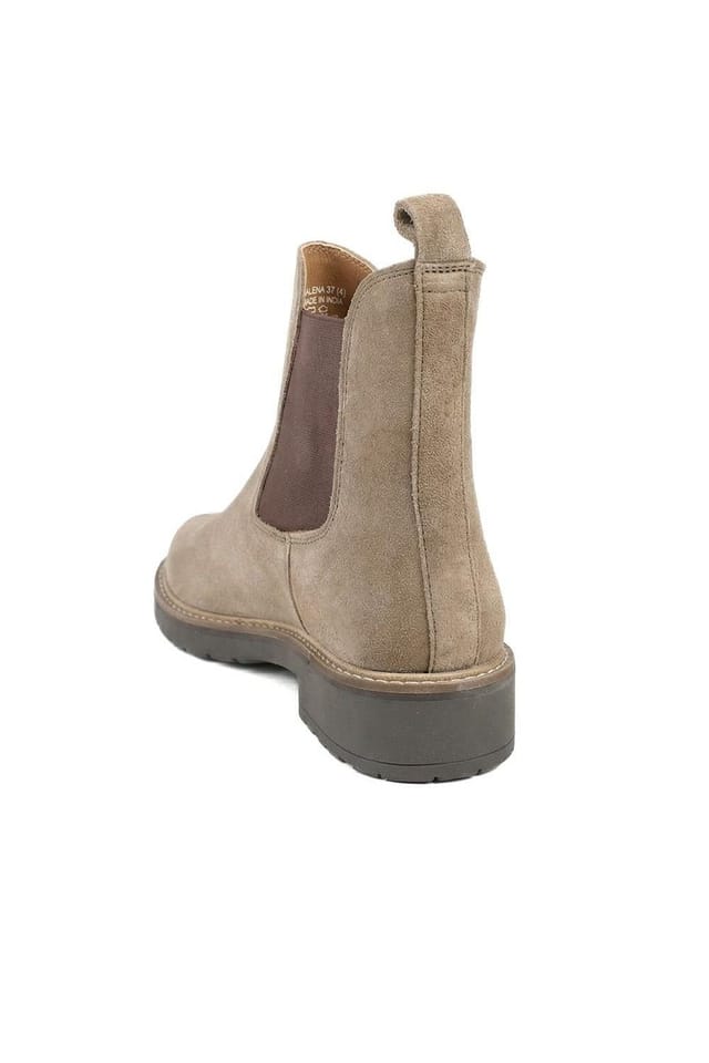 Jones Bootmaker Jones Bootmaker Women's Maddalena Leather Chelsea Boots in Khaki - 3