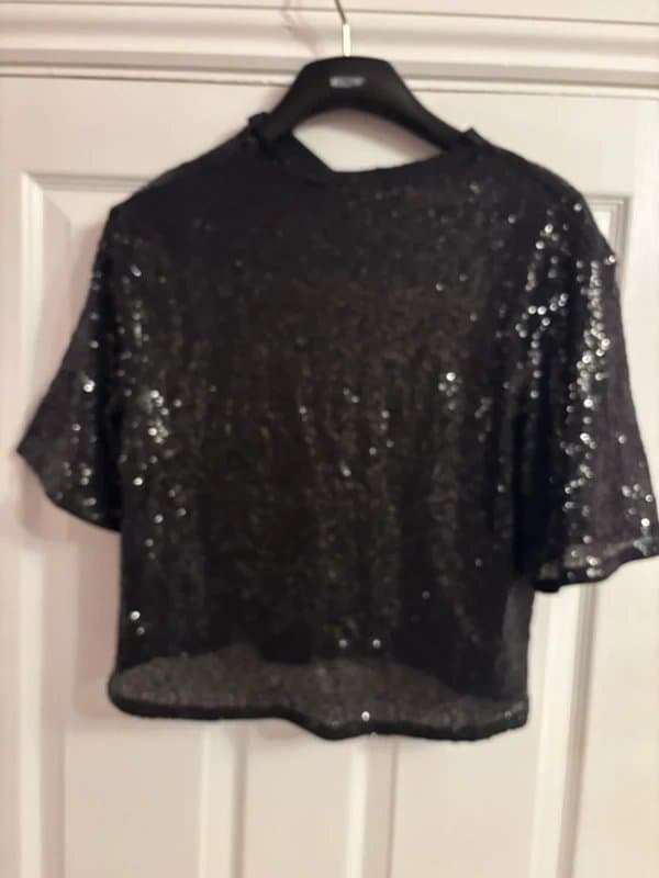 H&M H and m sequin lined party holiday statement small 8-10 same day post