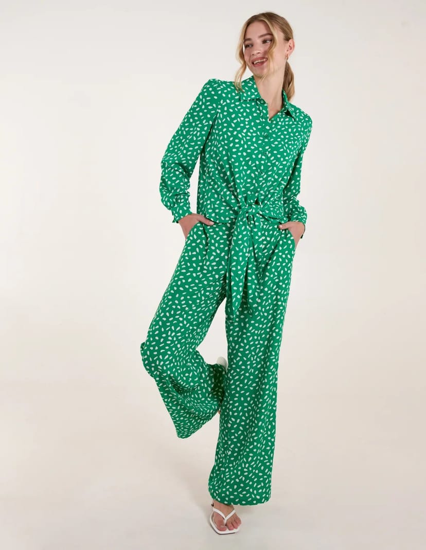 Blue Vanilla Abstract Polka Dot Trousers - 1