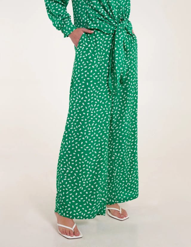 Blue Vanilla Abstract Polka Dot Trousers - 2