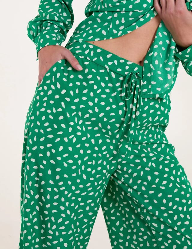 Blue Vanilla Abstract Polka Dot Trousers - 3