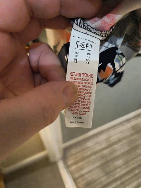 F&F F and F floral dress