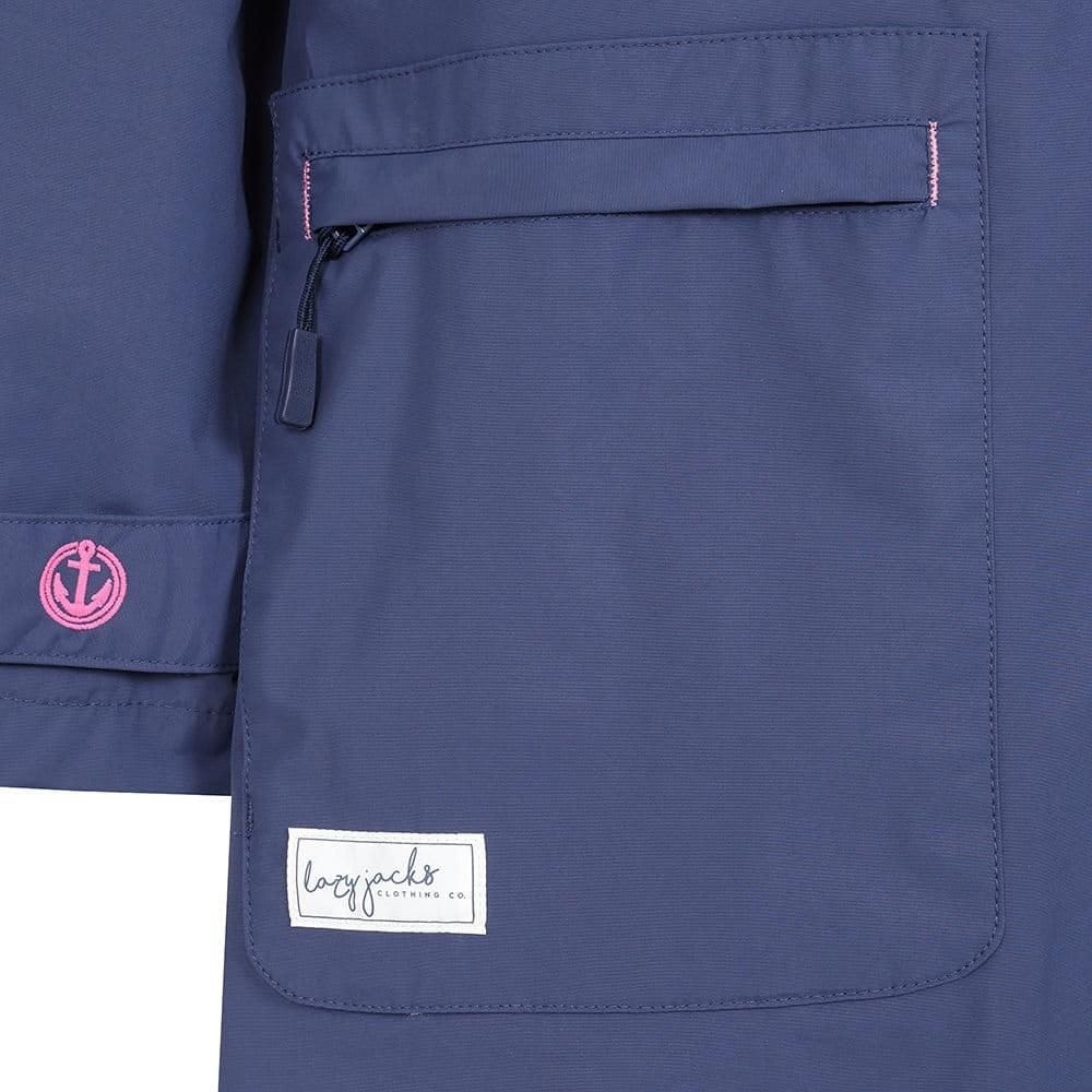 Lazy Jacks Lazy Jacks Women's Twilight Long Length Waterproof Jacket in Navy - 4