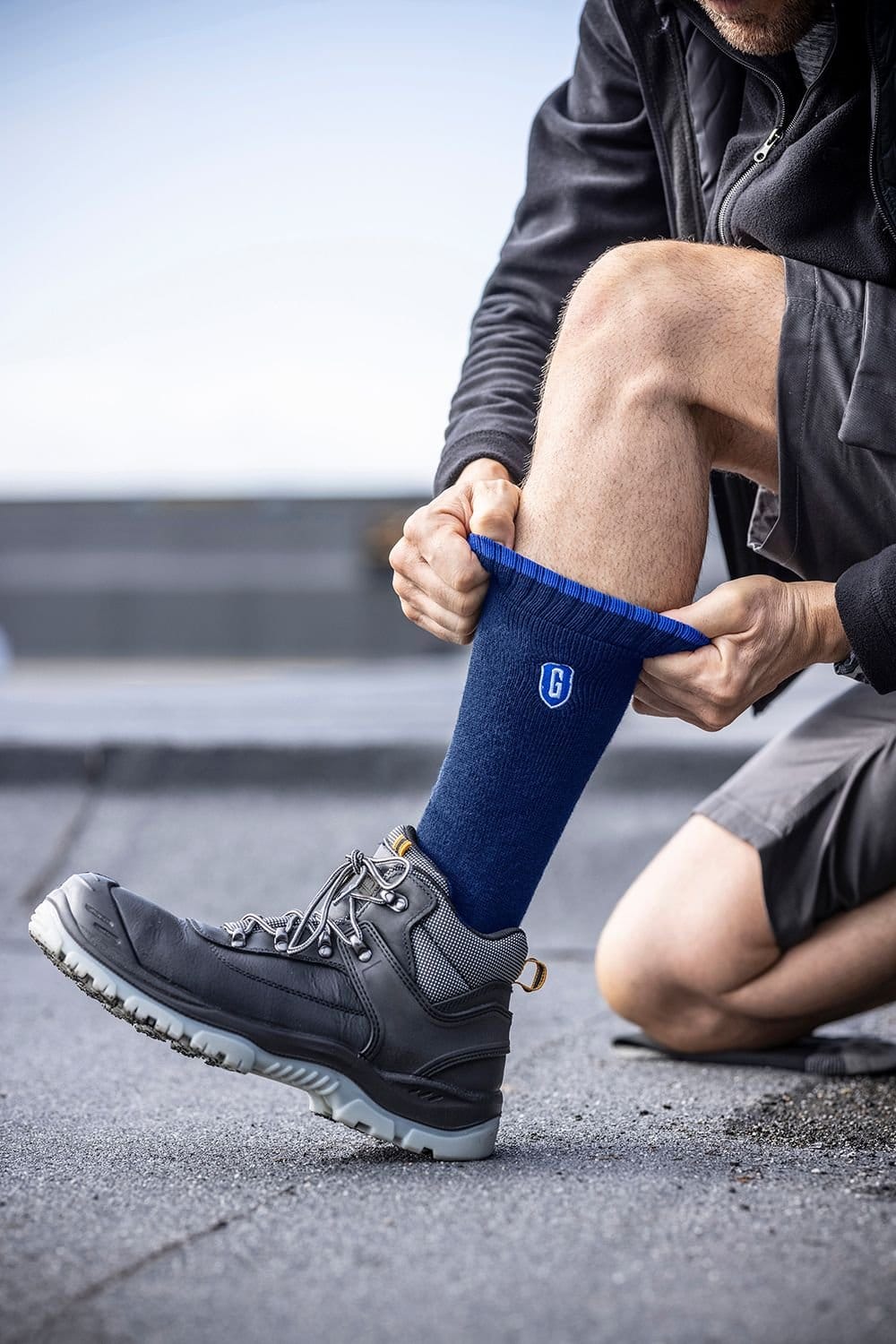 SOCKSHOP Blue Guard SOCKSHOP Blue Guard Men's 3 Pack Ultra Durable Work Socks: Heavy Duty for Steel Toe Boots in Blue - 4