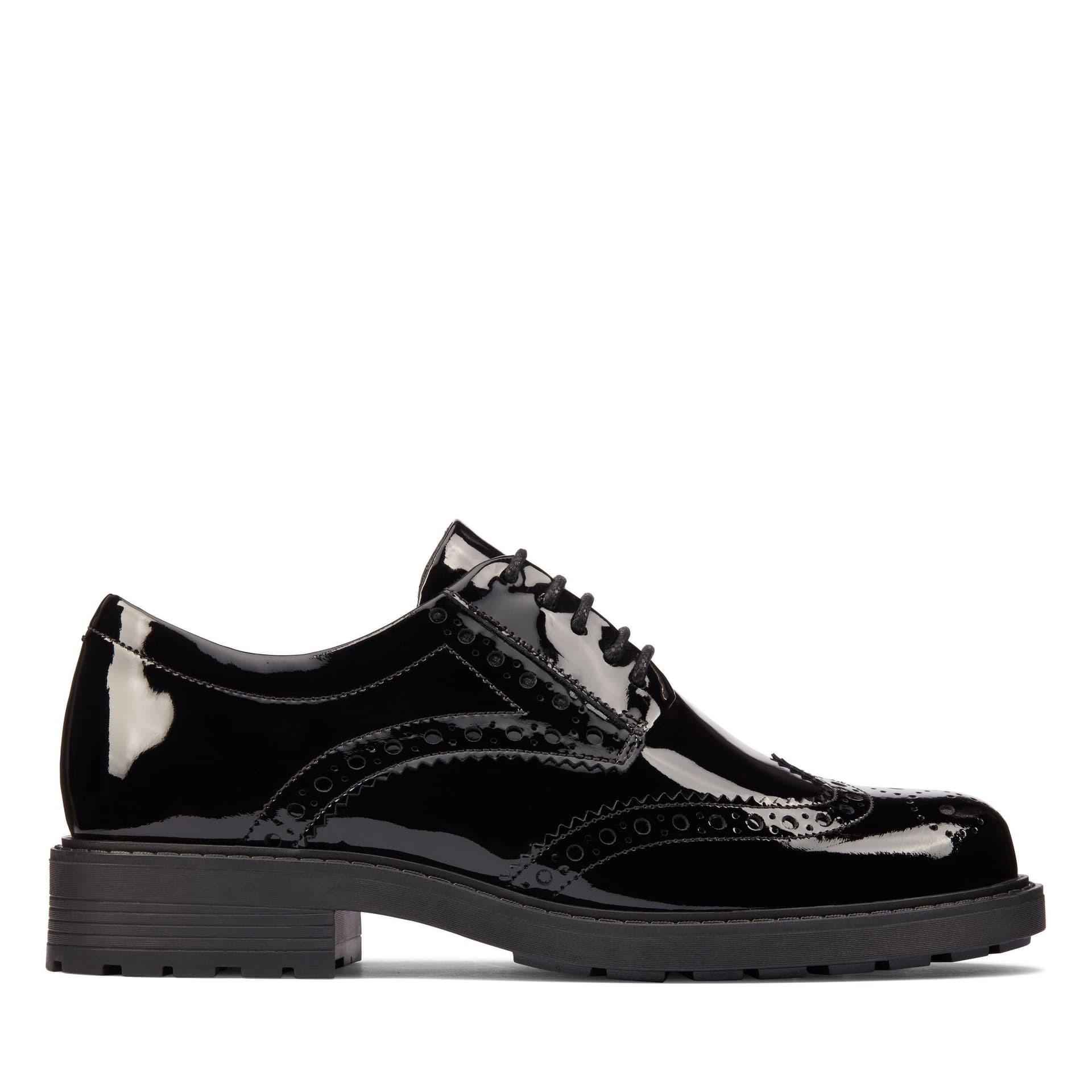 Clarks Clarks Women's Orinoco 2 Limit Black Patent Brogues, Lace Up