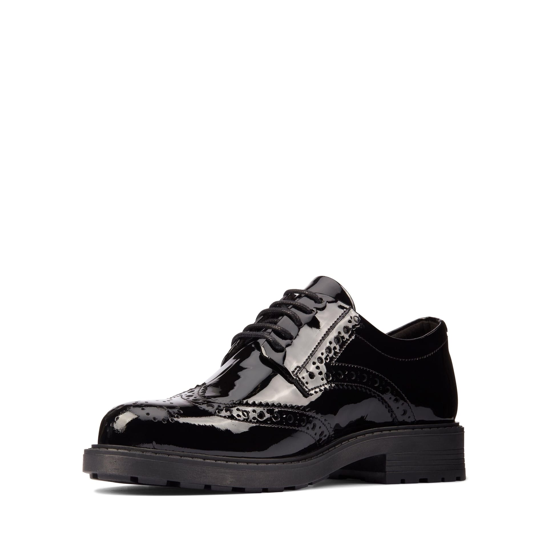 Clarks Clarks Women's Orinoco 2 Limit Black Patent Brogues, Lace Up - 4