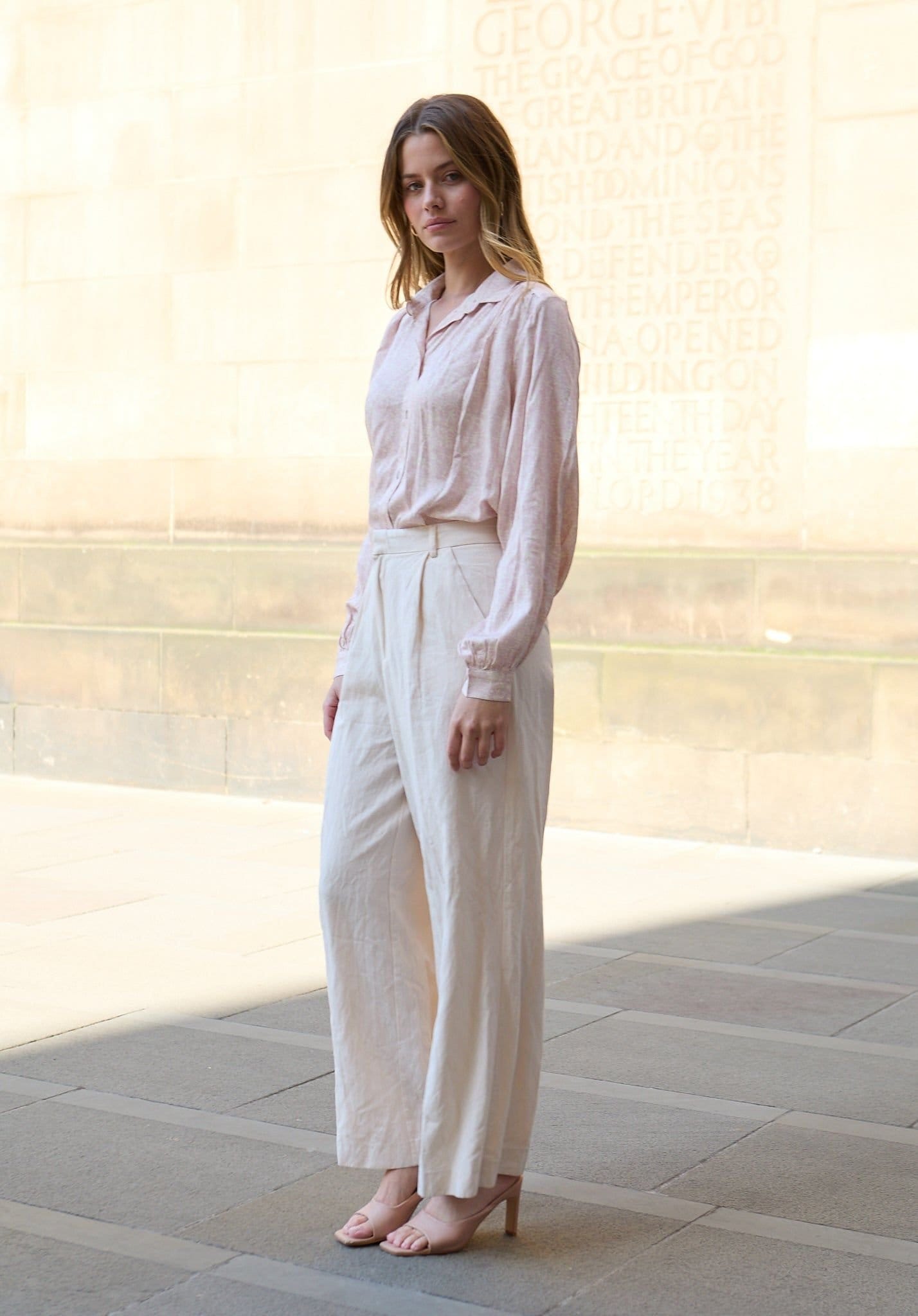 Lily and Lionel Lily and Lionel Women's Marrianne Peter Pan Collar Tonal Foulard Print Shirt In Pink - 4